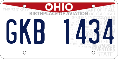 OH license plate GKB1434