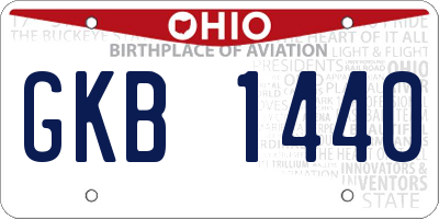 OH license plate GKB1440