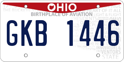 OH license plate GKB1446