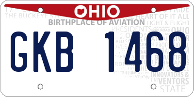 OH license plate GKB1468