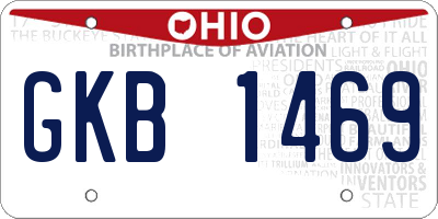 OH license plate GKB1469