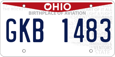 OH license plate GKB1483