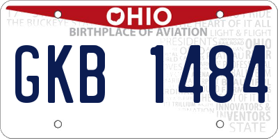 OH license plate GKB1484