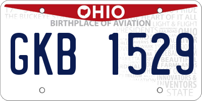 OH license plate GKB1529