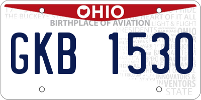 OH license plate GKB1530