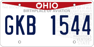 OH license plate GKB1544