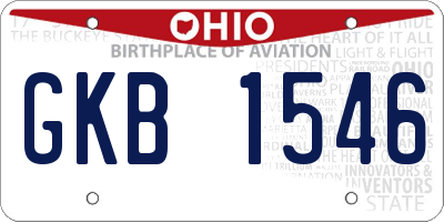 OH license plate GKB1546