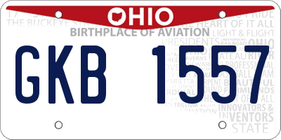 OH license plate GKB1557
