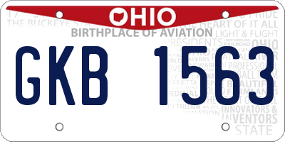 OH license plate GKB1563