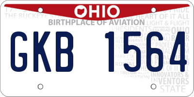 OH license plate GKB1564