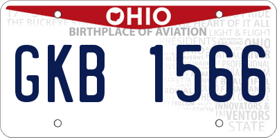 OH license plate GKB1566