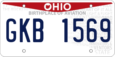OH license plate GKB1569