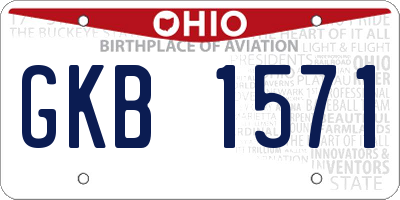 OH license plate GKB1571