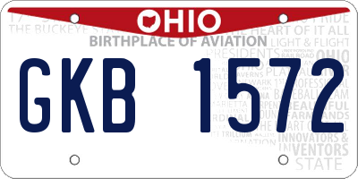 OH license plate GKB1572