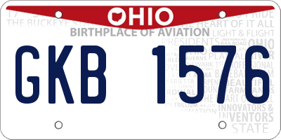 OH license plate GKB1576