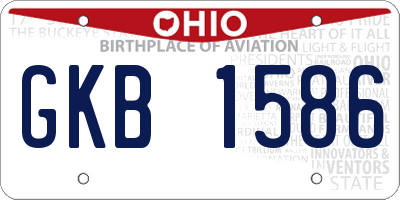 OH license plate GKB1586