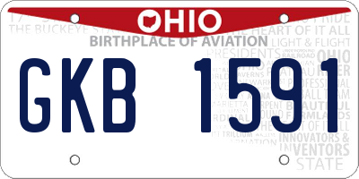 OH license plate GKB1591