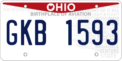 OH license plate GKB1593
