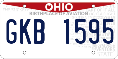 OH license plate GKB1595
