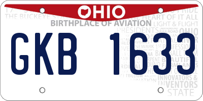 OH license plate GKB1633