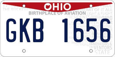 OH license plate GKB1656