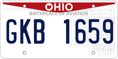 OH license plate GKB1659