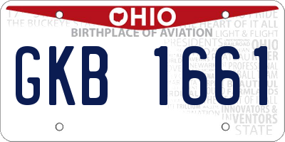 OH license plate GKB1661