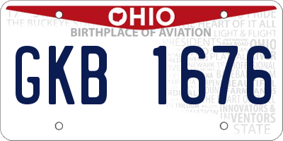 OH license plate GKB1676