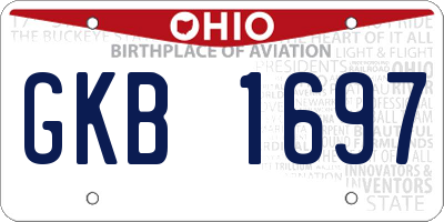 OH license plate GKB1697
