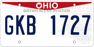 OH license plate GKB1727