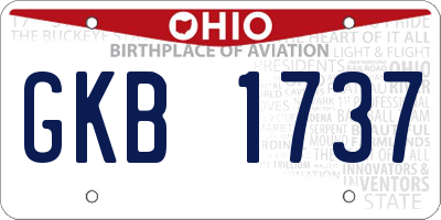 OH license plate GKB1737
