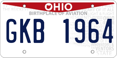OH license plate GKB1964