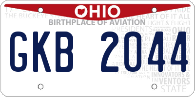 OH license plate GKB2044