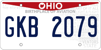 OH license plate GKB2079