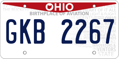 OH license plate GKB2267