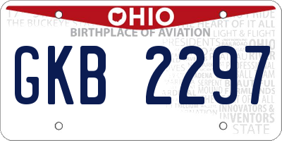 OH license plate GKB2297