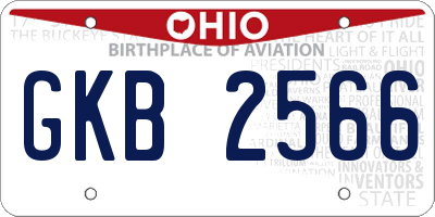 OH license plate GKB2566