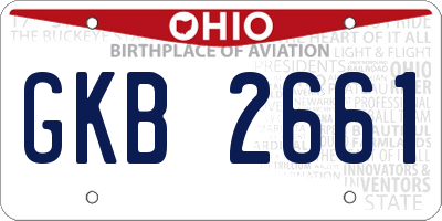 OH license plate GKB2661