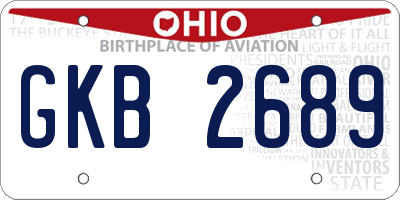 OH license plate GKB2689