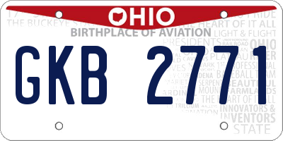 OH license plate GKB2771