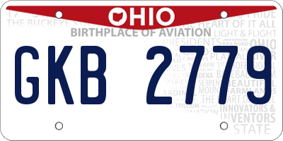 OH license plate GKB2779