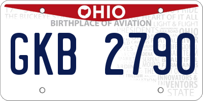 OH license plate GKB2790