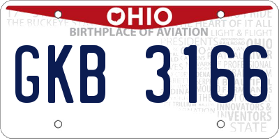 OH license plate GKB3166