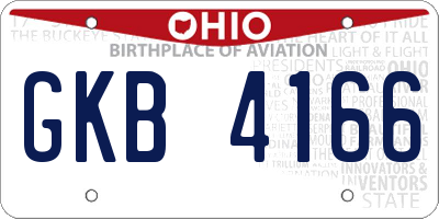 OH license plate GKB4166