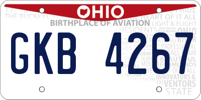 OH license plate GKB4267