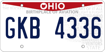 OH license plate GKB4336