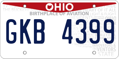 OH license plate GKB4399