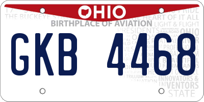 OH license plate GKB4468