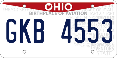 OH license plate GKB4553