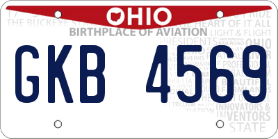 OH license plate GKB4569